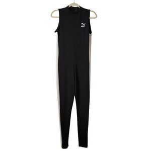 Puma Women's Black‎ Sleeveless Jumpsuit Activewear Workout Yoga Sportswear